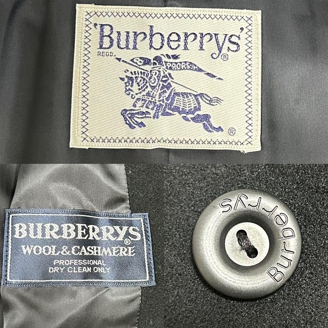【極美品/M】バーバリー チェスターコート アウター カシミヤ Aライン 黒
