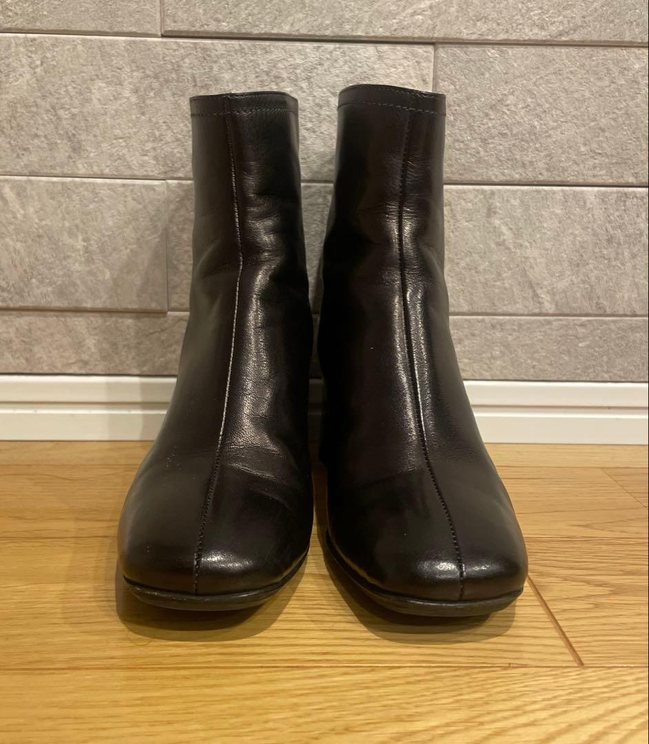 たむ☆ファビオルスコーニ☆ショートブーツ☆黒レザー36サイズ☆
