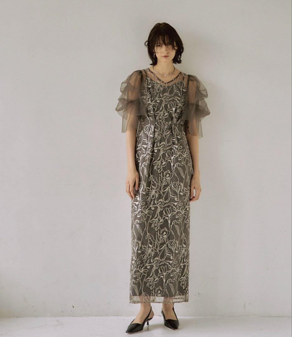 パーティドレス・ワンピース チャコールグレー Mサイズ 未使用