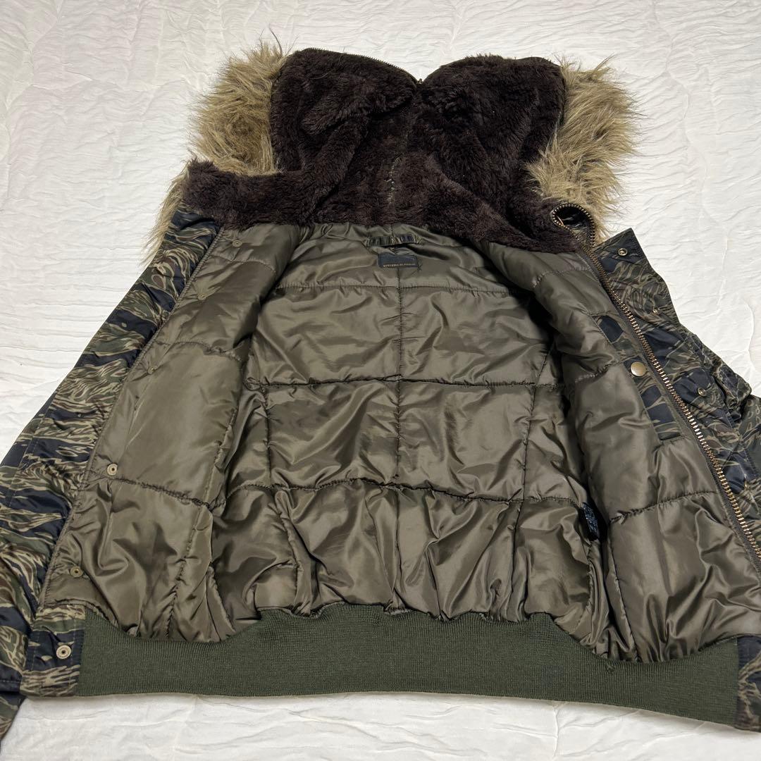 Hysteric Glamour迷彩色ファー付きミリタリージャケット