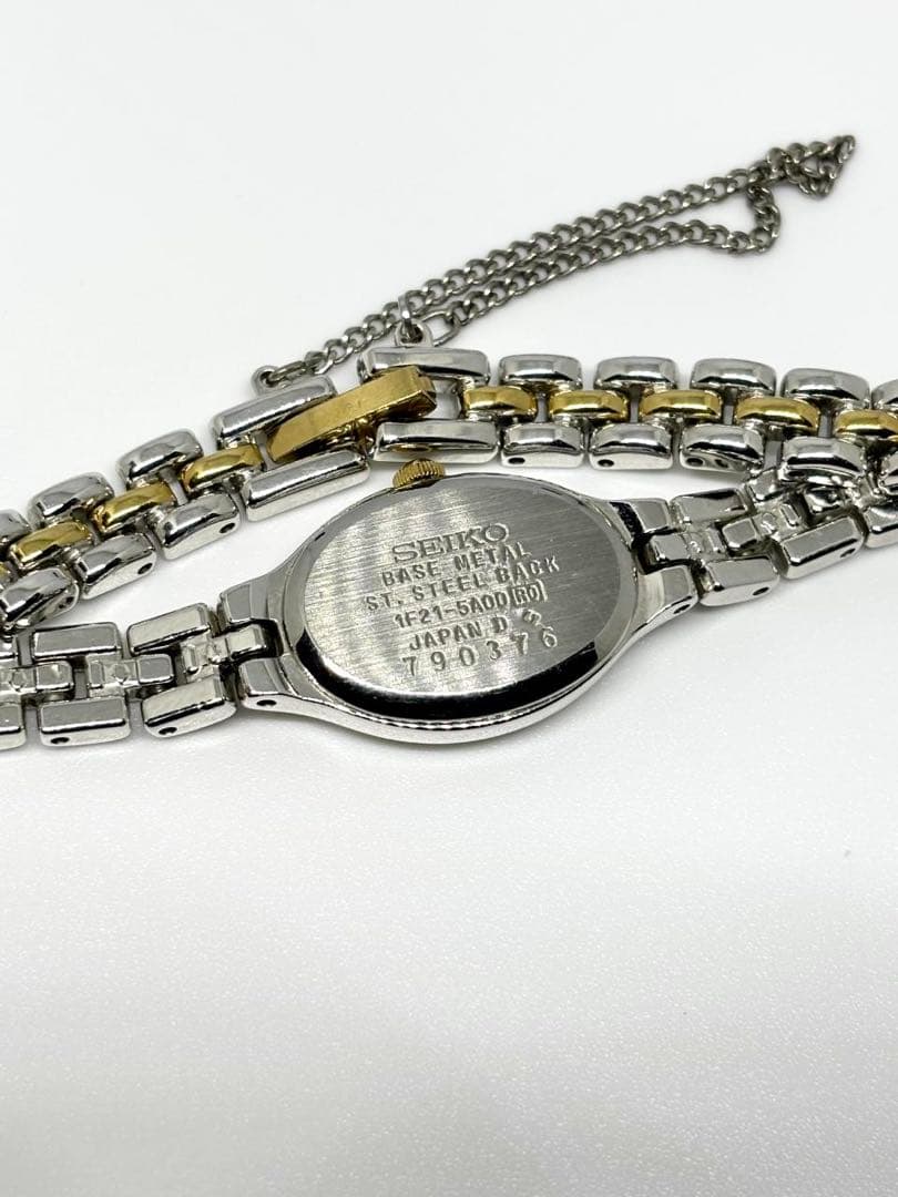 稼働品 SEIKO クオーツ 1F21-5A00 レディース