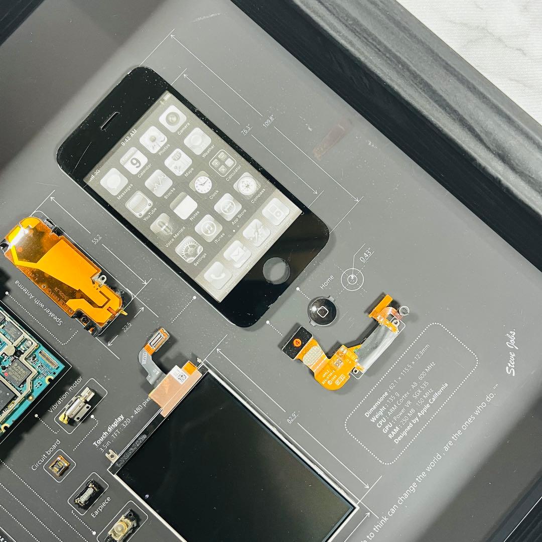 iPhone3GS White 標本アート ボックスフレーム仕様