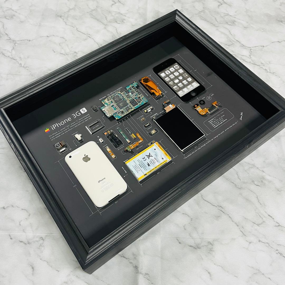 iPhone3GS White 標本アート ボックスフレーム仕様