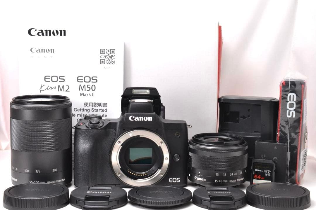 ■ 美品 ■ キャノン　Canon EOS Kiss M2 ダブルズームキット