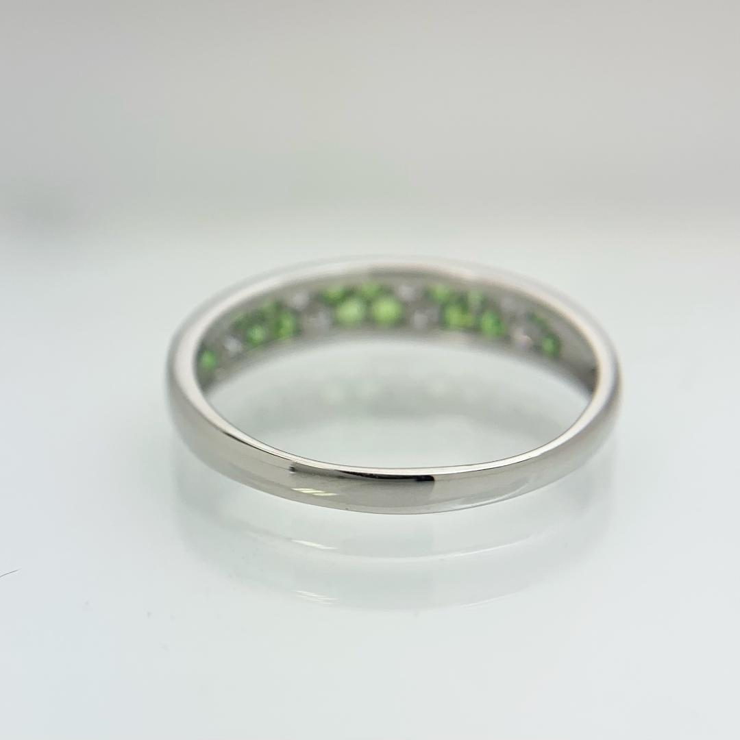 新品 デマントイドガーネット ダイヤモンド リング 0.35ct Pt