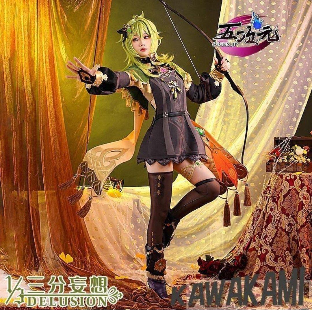 原神　コスプレ　コレイ　スメール　ウィッグ付き　五次元　三部妄想　XL