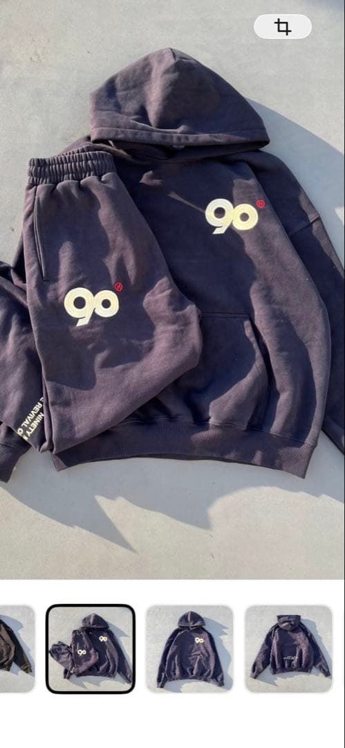 9090セットアップ パーカー＆スウェットパンツ ネイビー