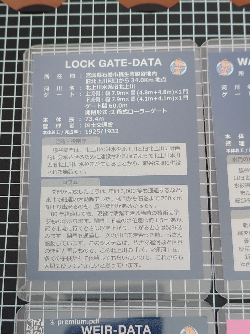 旧北上川分流施設完成10周年記念建設物カード