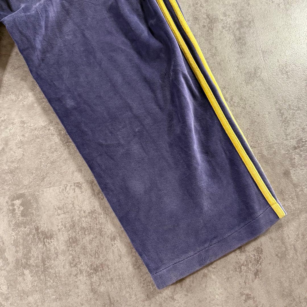 希少 美品 アディダス トラックパンツ　ベロア 紺黄 常田大希　90s M