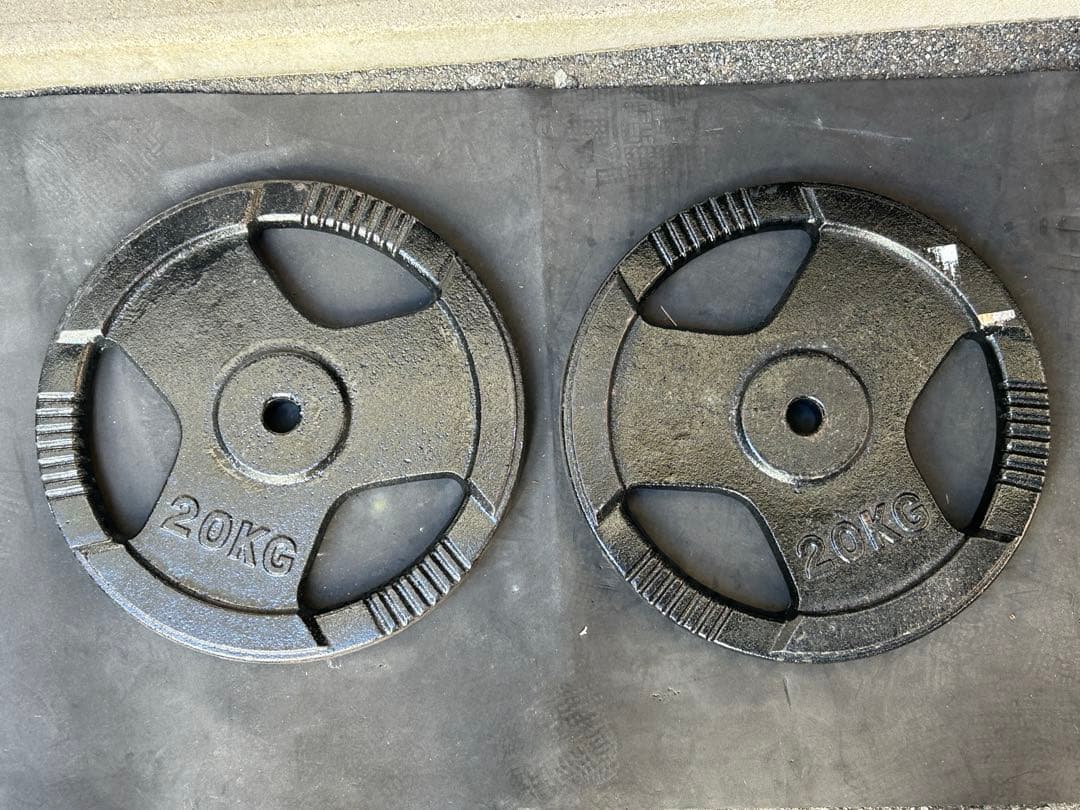 20キロ　バーベル　プレート　2枚セット　28mm用