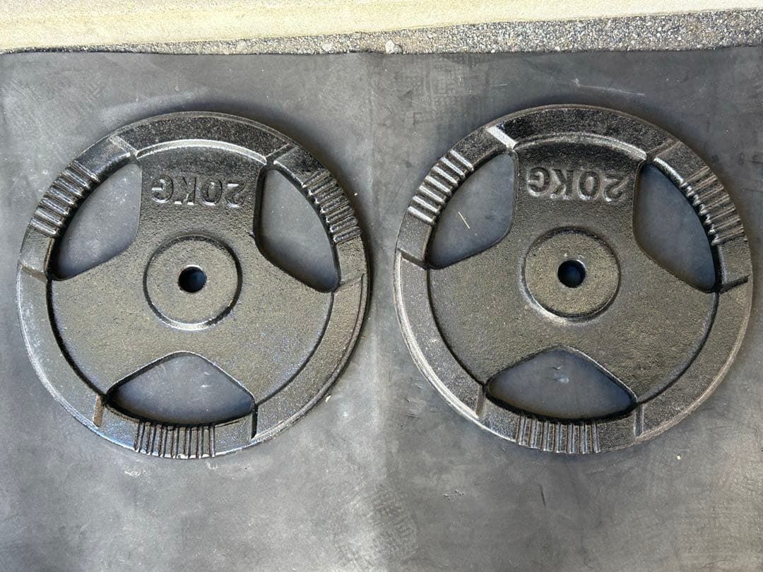 20キロ　バーベル　プレート　2枚セット　28mm用