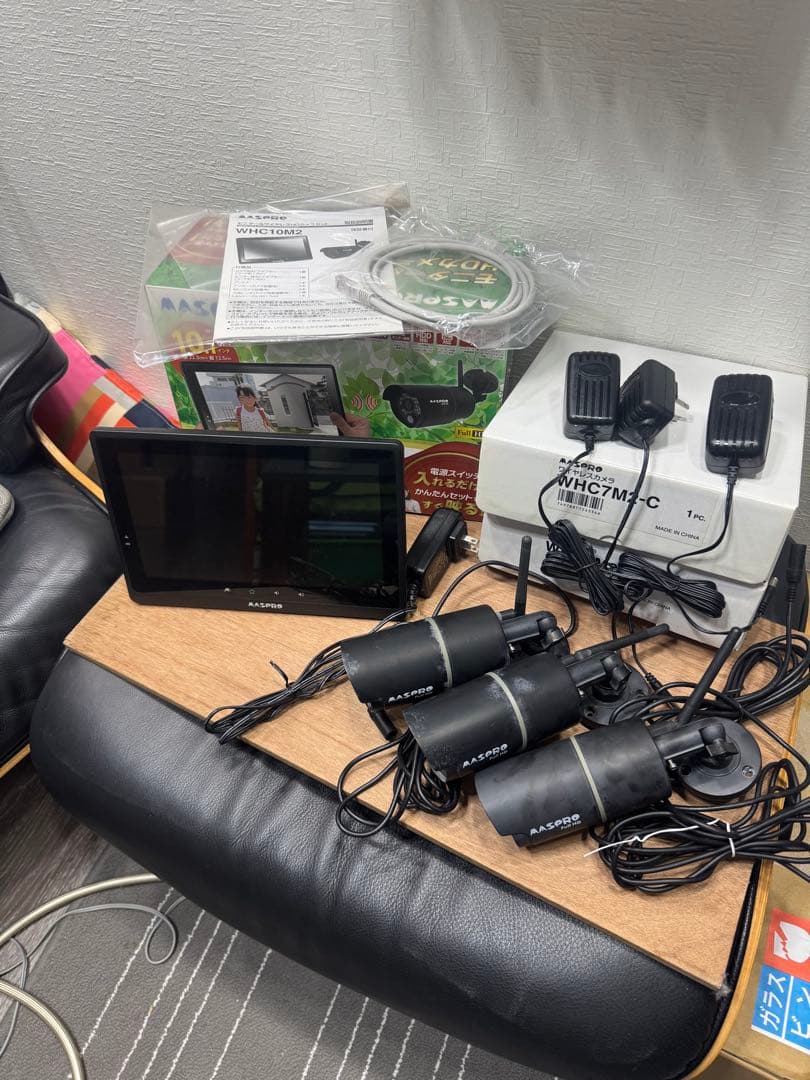 マスプロ　防犯カメラ　３台 モニターセット　WHC10M2 　【リコール対象外】