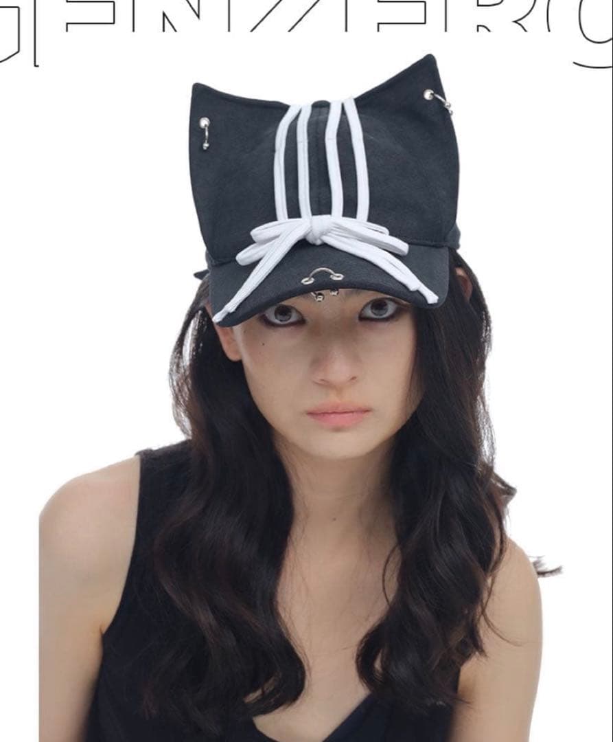 GENZERO 猫耳　キャップ　ブラック