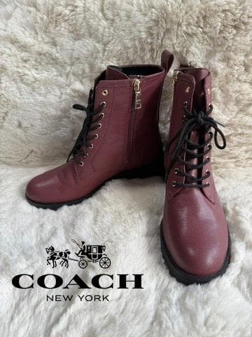 【極美品】COACH ライラブーティ　ブーツ　ボルドー　CW710