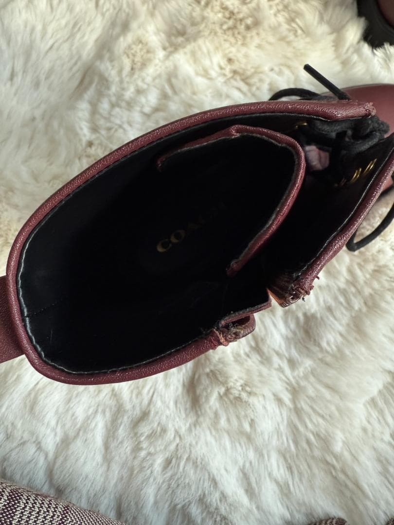【極美品】COACH ライラブーティ　ブーツ　ボルドー　CW710