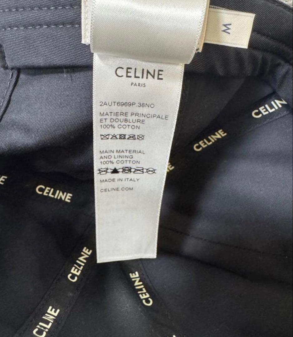 CELINE黒ベースボールキャップM
