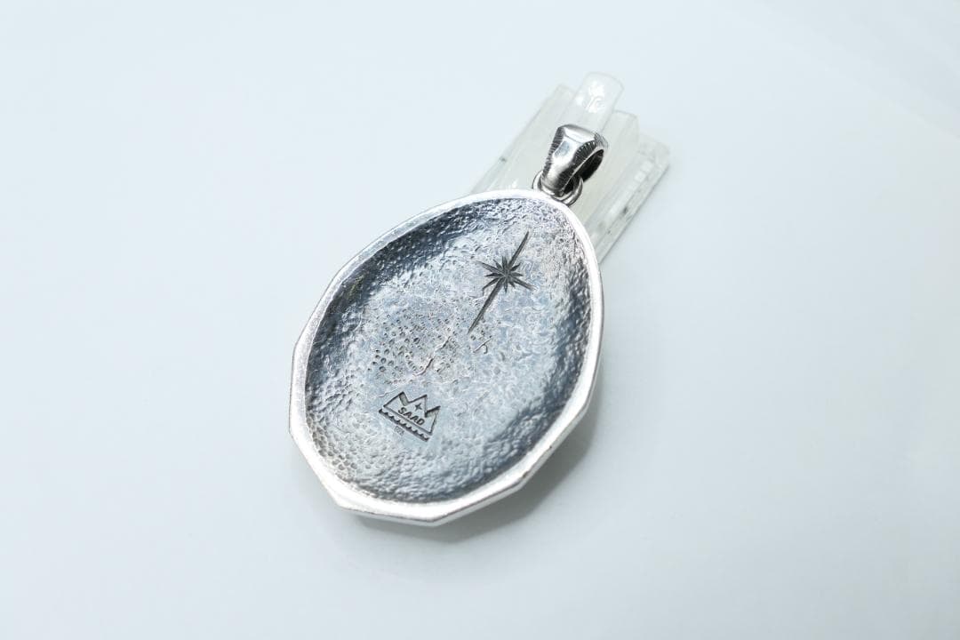 美品　SAAD　サード　ワイルドホース　ホワイトターコイズ　ネックレス　トップ