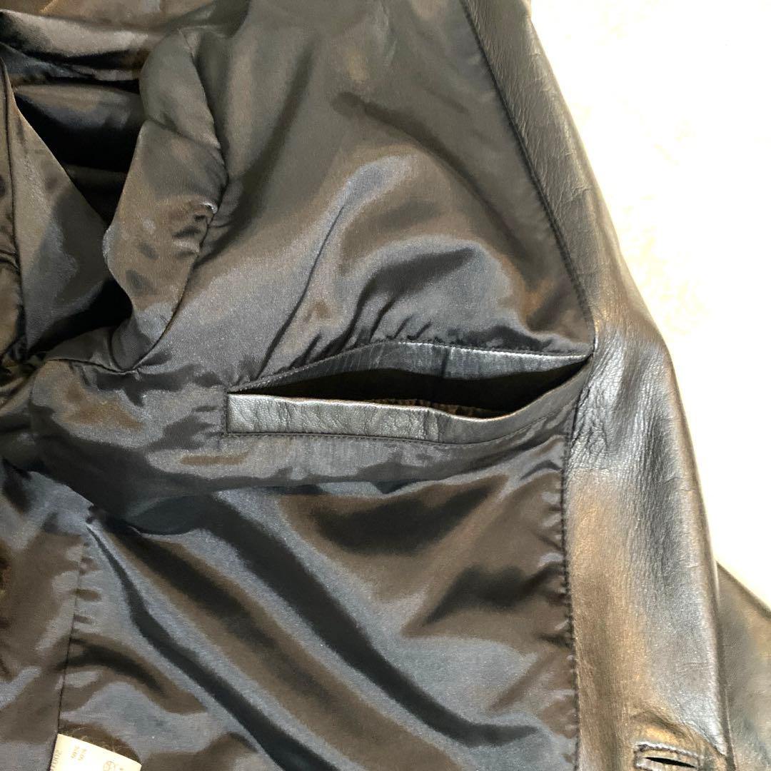 【美品】大きいサイズ　B &T CLUB ラムレザー　羊革　ジャケット　コート