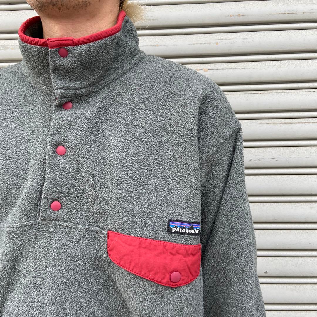 patagonia☆パタゴニア☆シンチラスナップT☆フリース☆グレー☆L☆14年