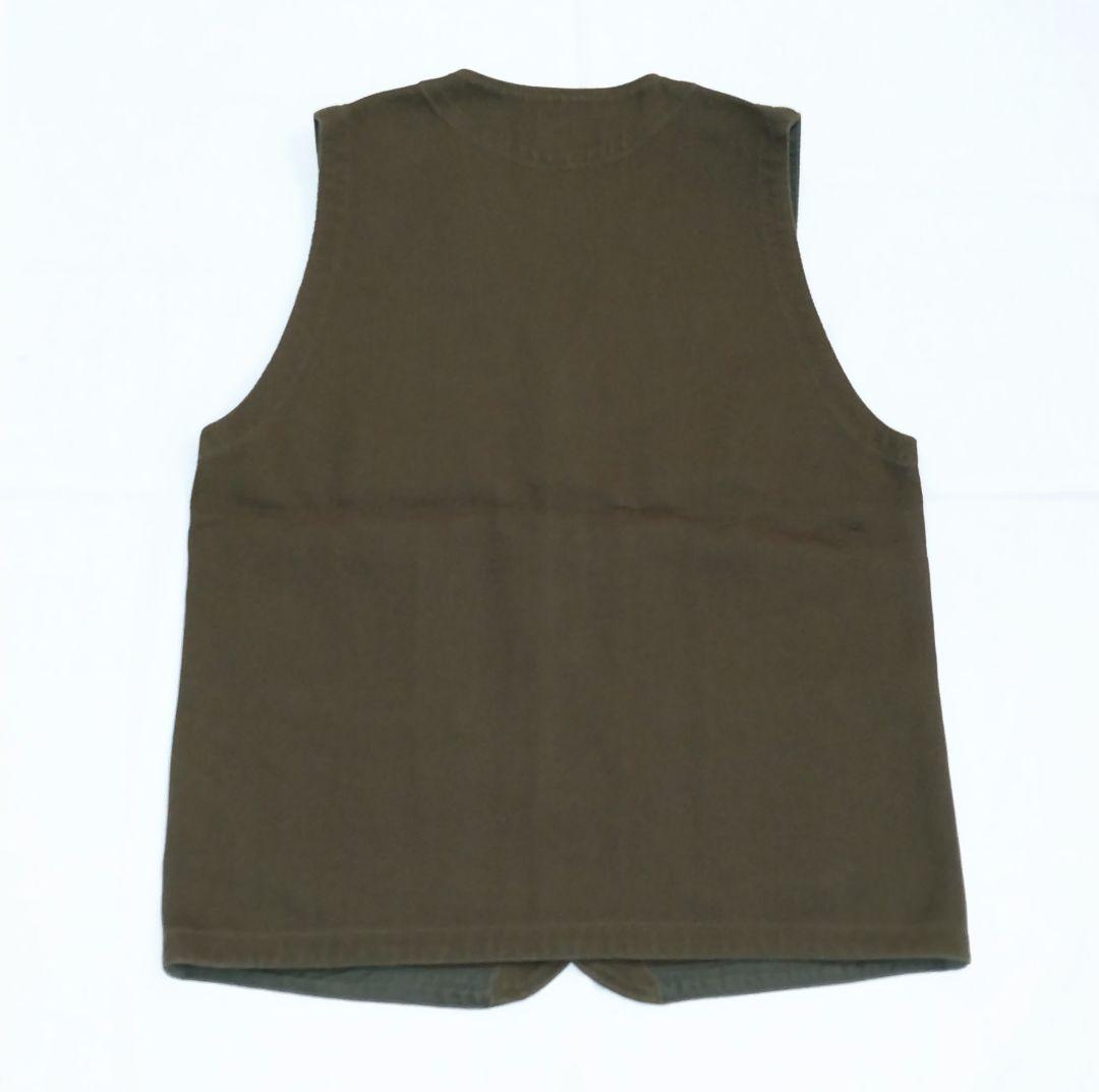 桃太郎ジーンズ ミリタリーウィップコードベスト 04-054 /L　 オリーブ