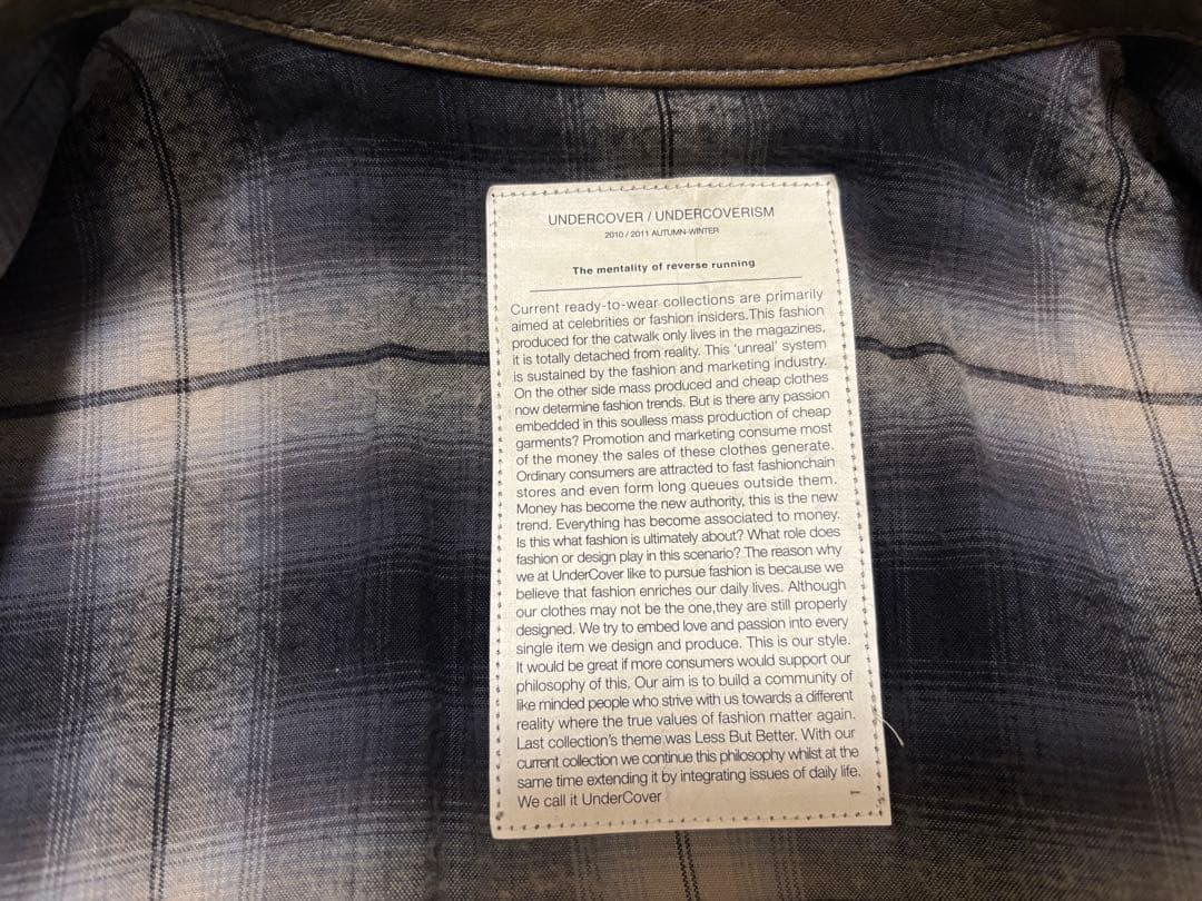 undercoverism ライダースJKT サイズ1 ダメージ加工 GIRA