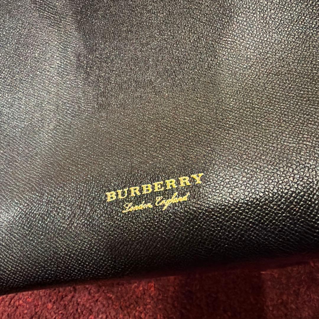 【最終値下げ】バーバリー レザー トートバッグ ブラック ノバチェック
