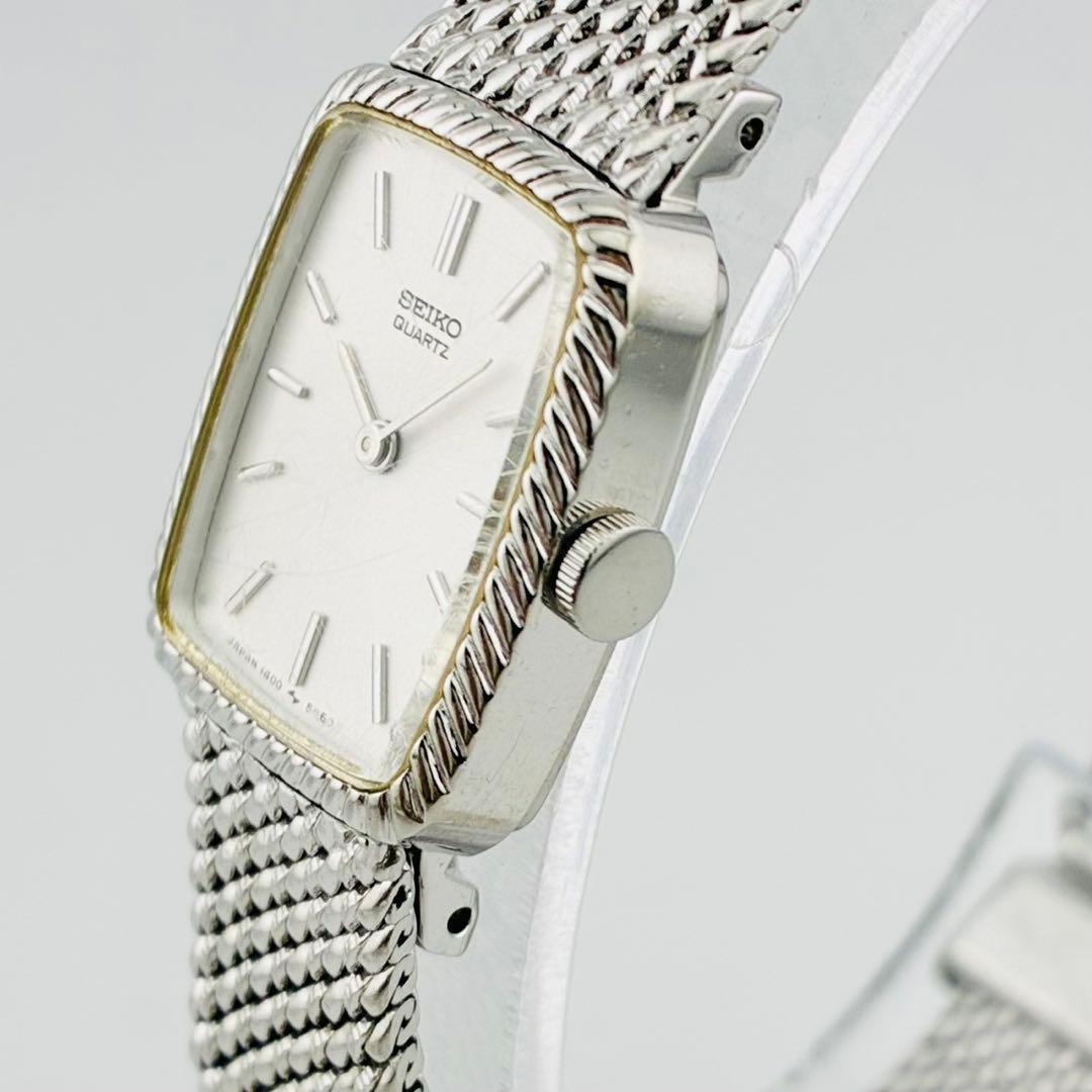 【希少/電池交換済】SEIKO 腕時計　クォーツ　シルバー　セイコー　チェーン