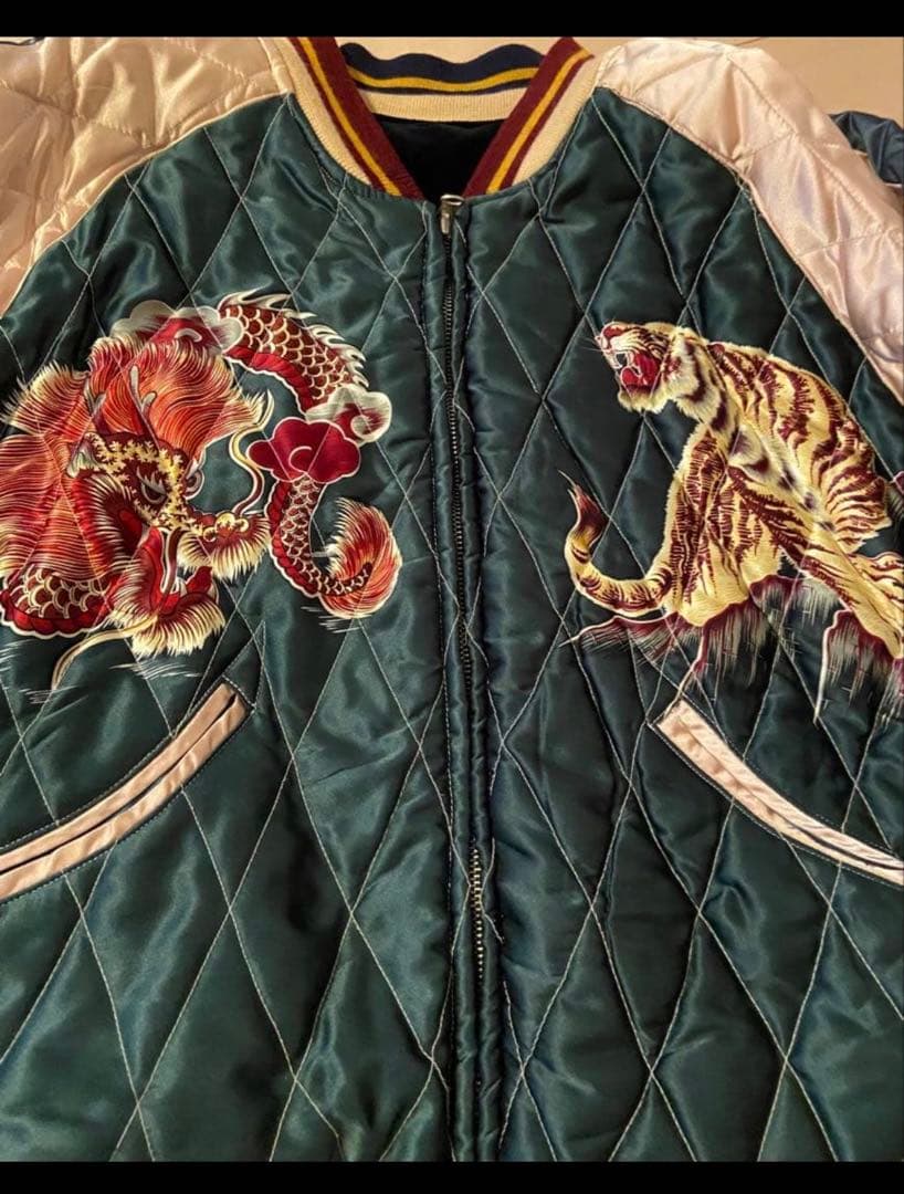 美品テーラー東洋　リバーシブルスカジャン　サイズL 東洋　虎