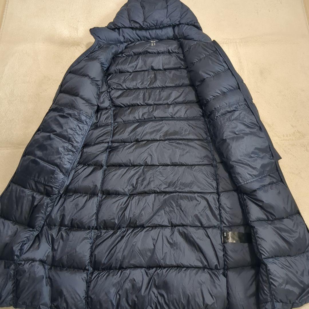 美品 ユニクロ ウルトラライトダウン コート XXL ネイビー 大きいサイズ