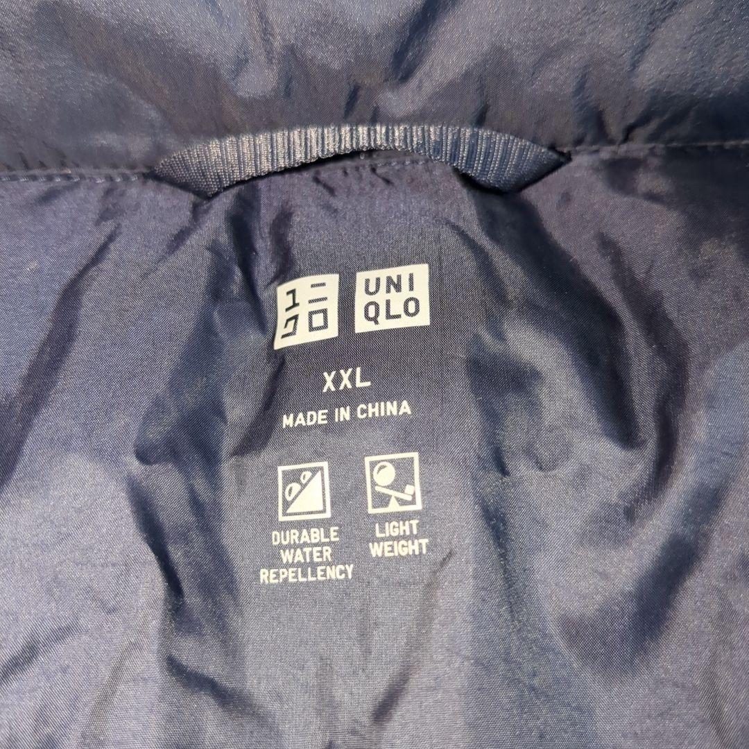 美品 ユニクロ ウルトラライトダウン コート XXL ネイビー 大きいサイズ