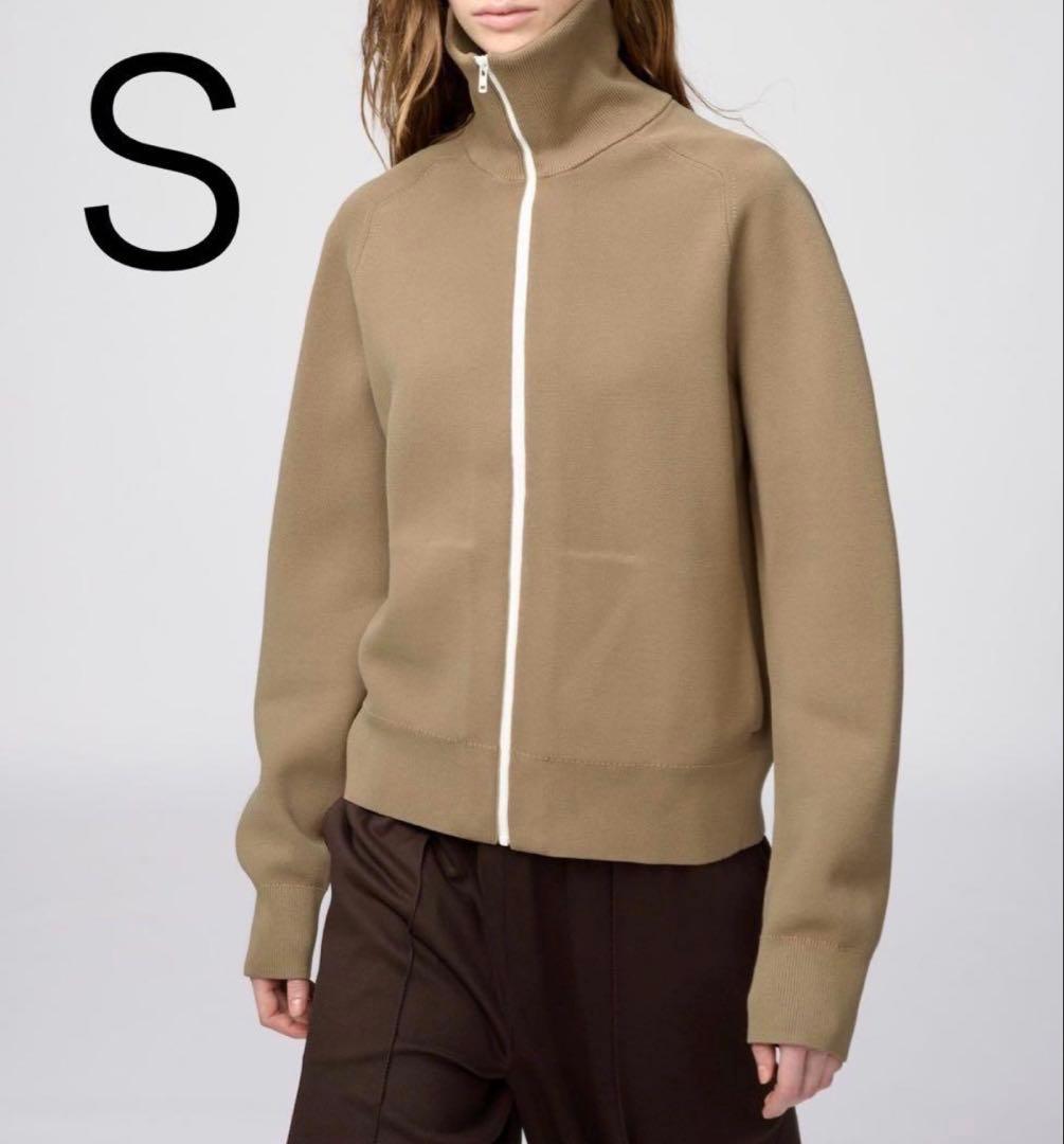 専用ユニクロC ミラノリブフルジップカーディガン ベージュ S2着