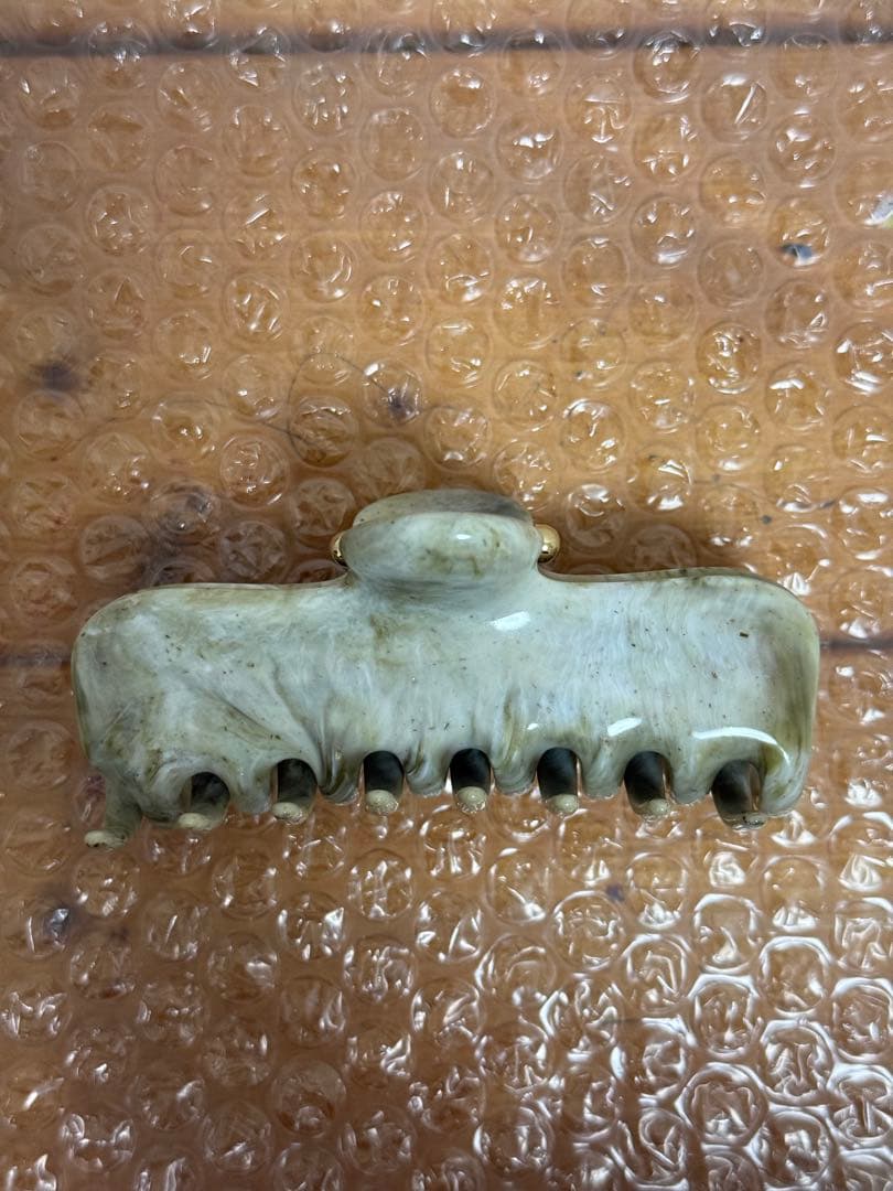 新品［UNDO HAIRWARE］No.4 ヘアクリップ**グリーンマーブル**