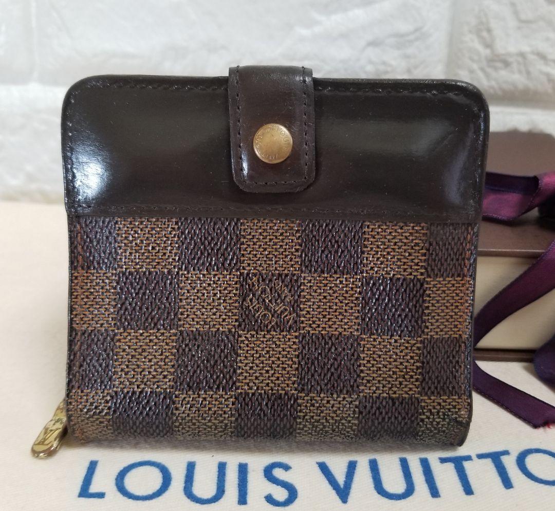 【直営店正規品】ルイヴィトン ダミエ コンパクトジップ 二つ折り財布