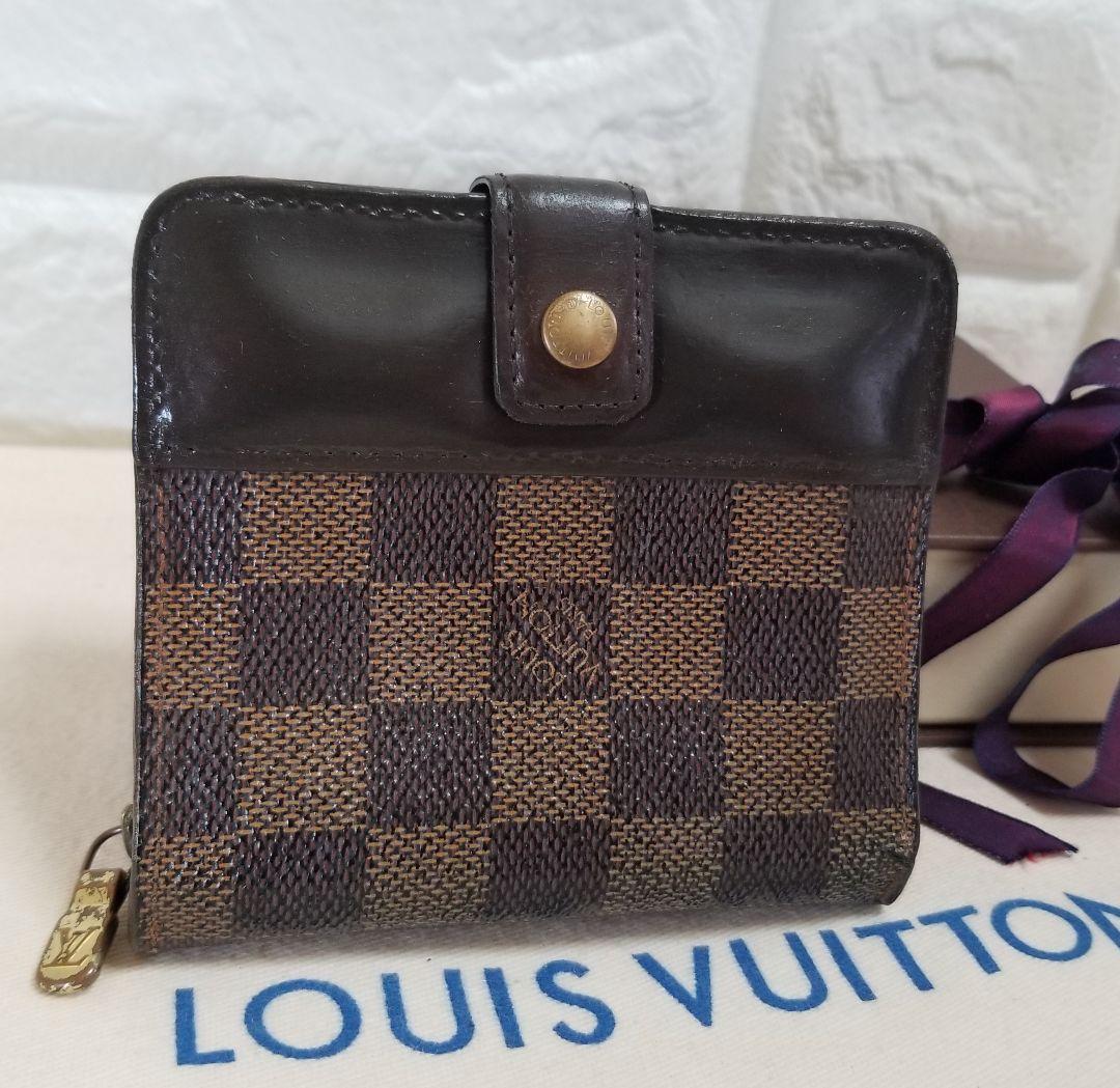 【直営店正規品】ルイヴィトン ダミエ コンパクトジップ 二つ折り財布