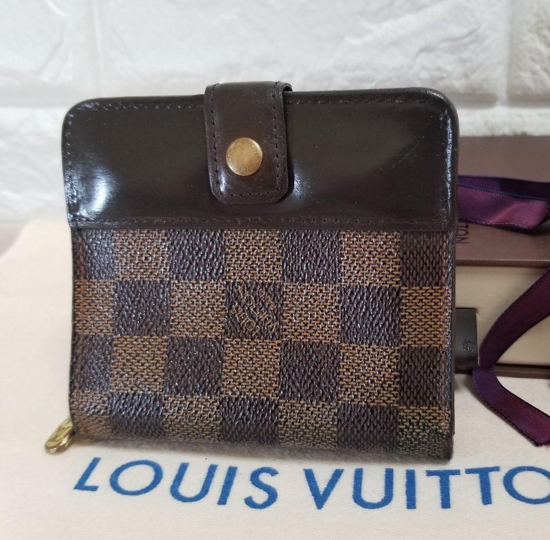 【直営店正規品】ルイヴィトン ダミエ コンパクトジップ 二つ折り財布