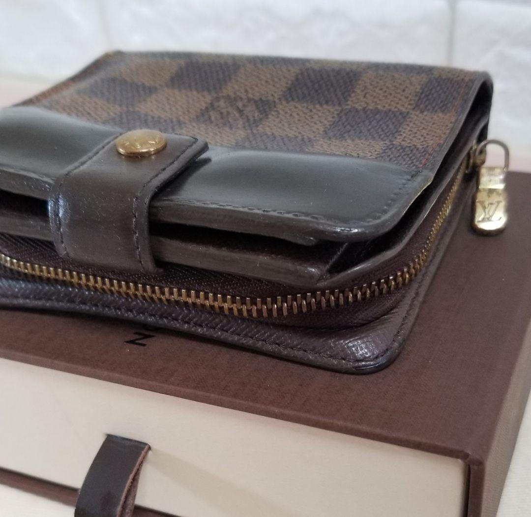 【直営店正規品】ルイヴィトン ダミエ コンパクトジップ 二つ折り財布