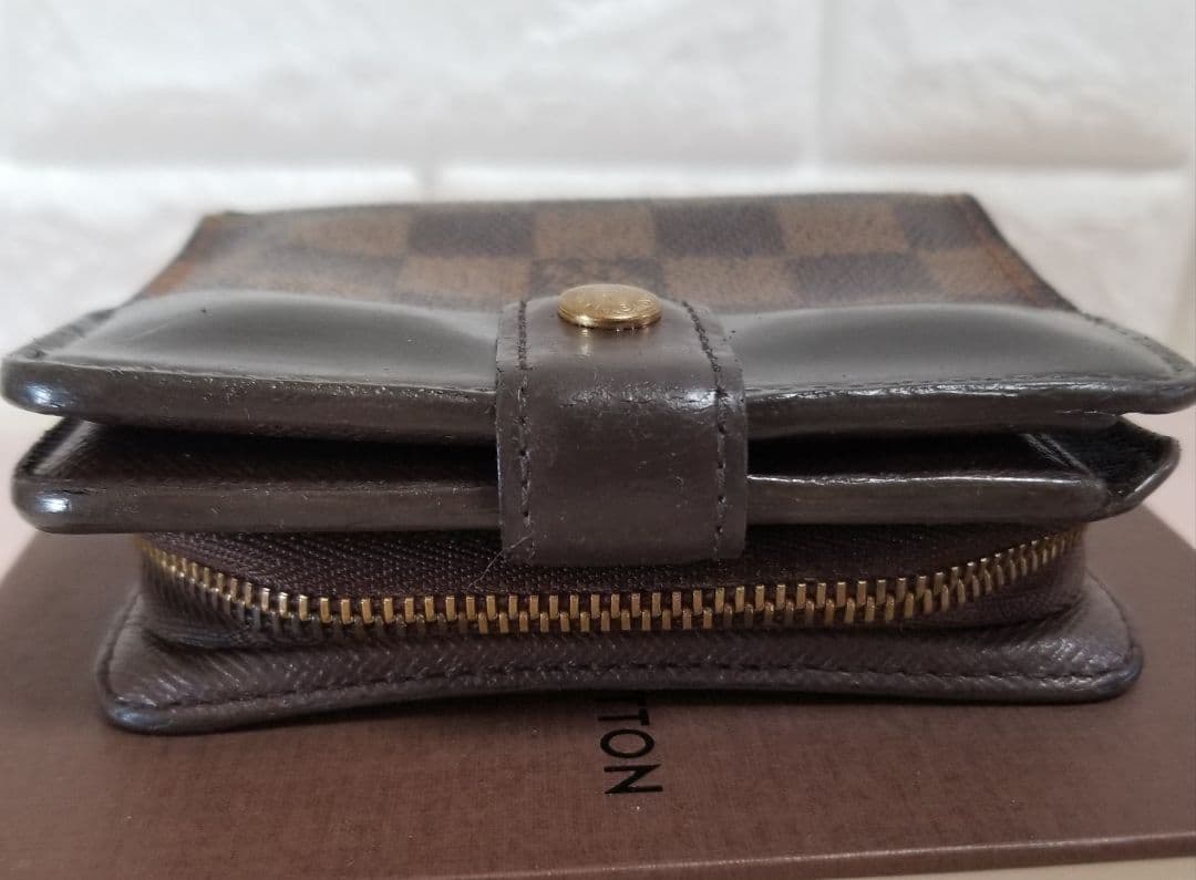 【直営店正規品】ルイヴィトン ダミエ コンパクトジップ 二つ折り財布