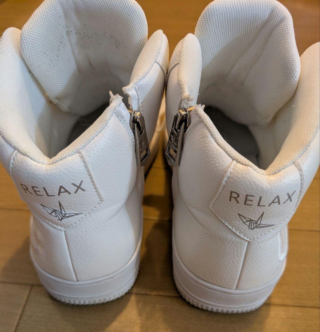 1PIU1UGUALE3 RELAXハイカットロゴスニーカー 白26.0cm