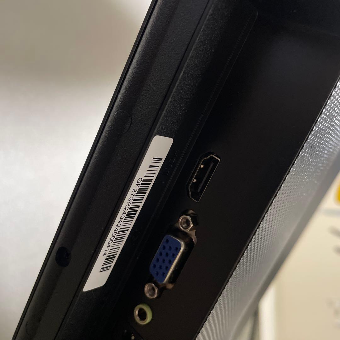 27インチ　スリムデザイン モニター　黒