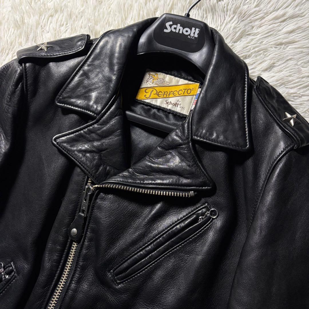 美品/希少■schott ライダースジャケット　113USN ワンスター　38