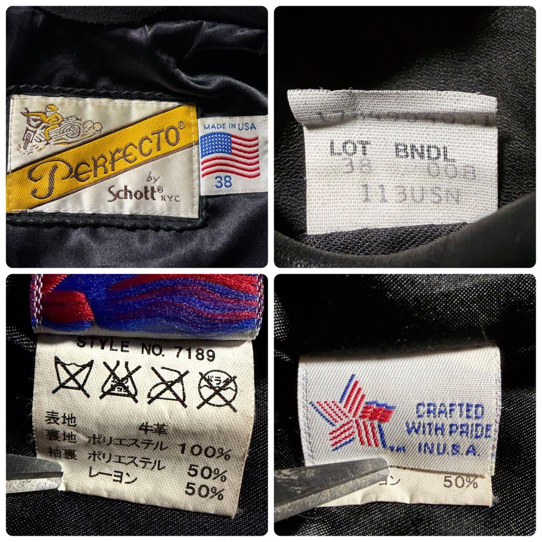 美品/希少■schott ライダースジャケット　113USN ワンスター　38