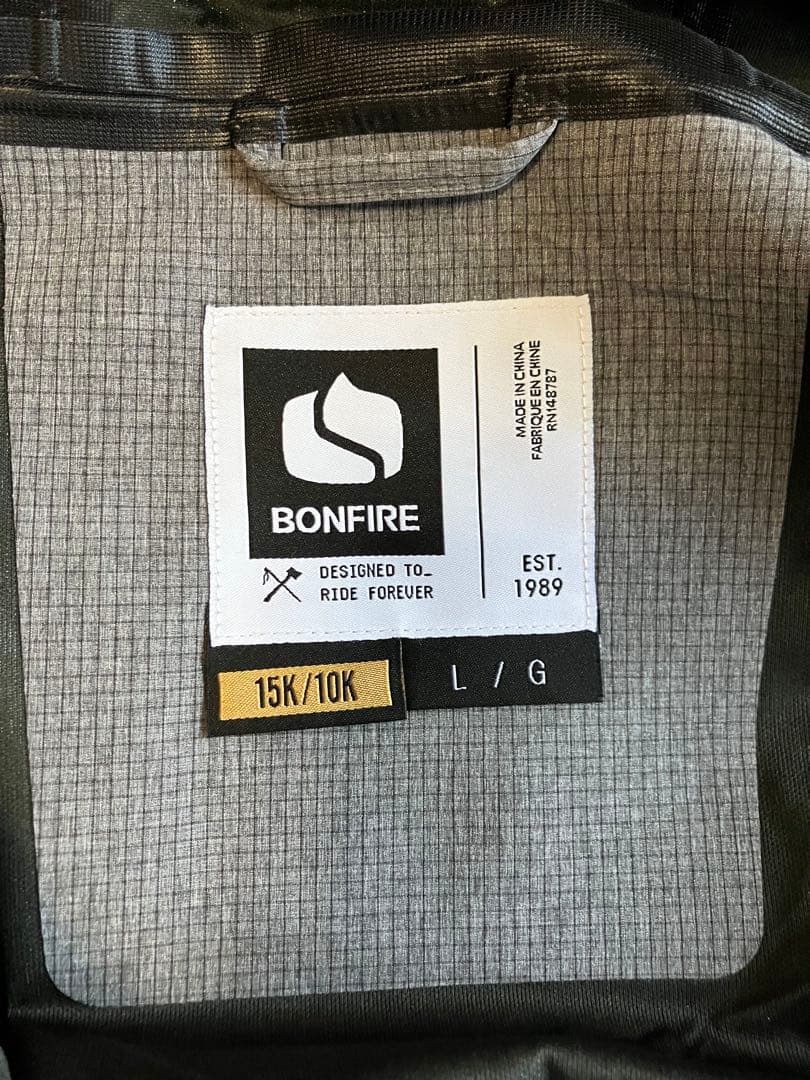 BONFIRE スノーボードウェア 上下セットL/G グレー
