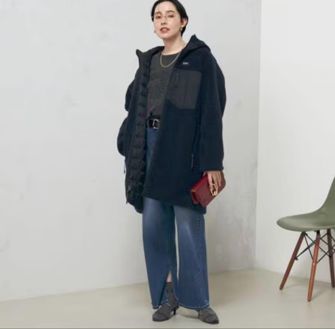 NOLLEY'S TAIONボアダウンリバーシブルコート　ノーリーズ　ネイビー