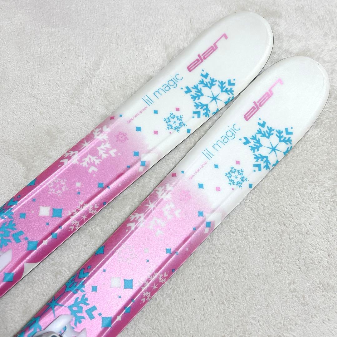 130cm Elan Lil Magic スキー板 ビンディング セット 可愛い