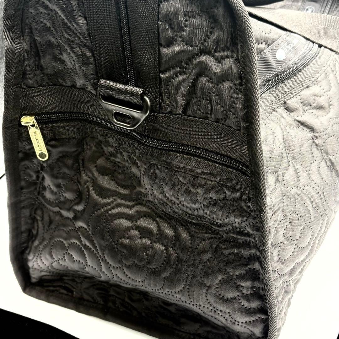 レスポートサック　パフィーブロッサムズ　ブラック　ポーチ付き 2way