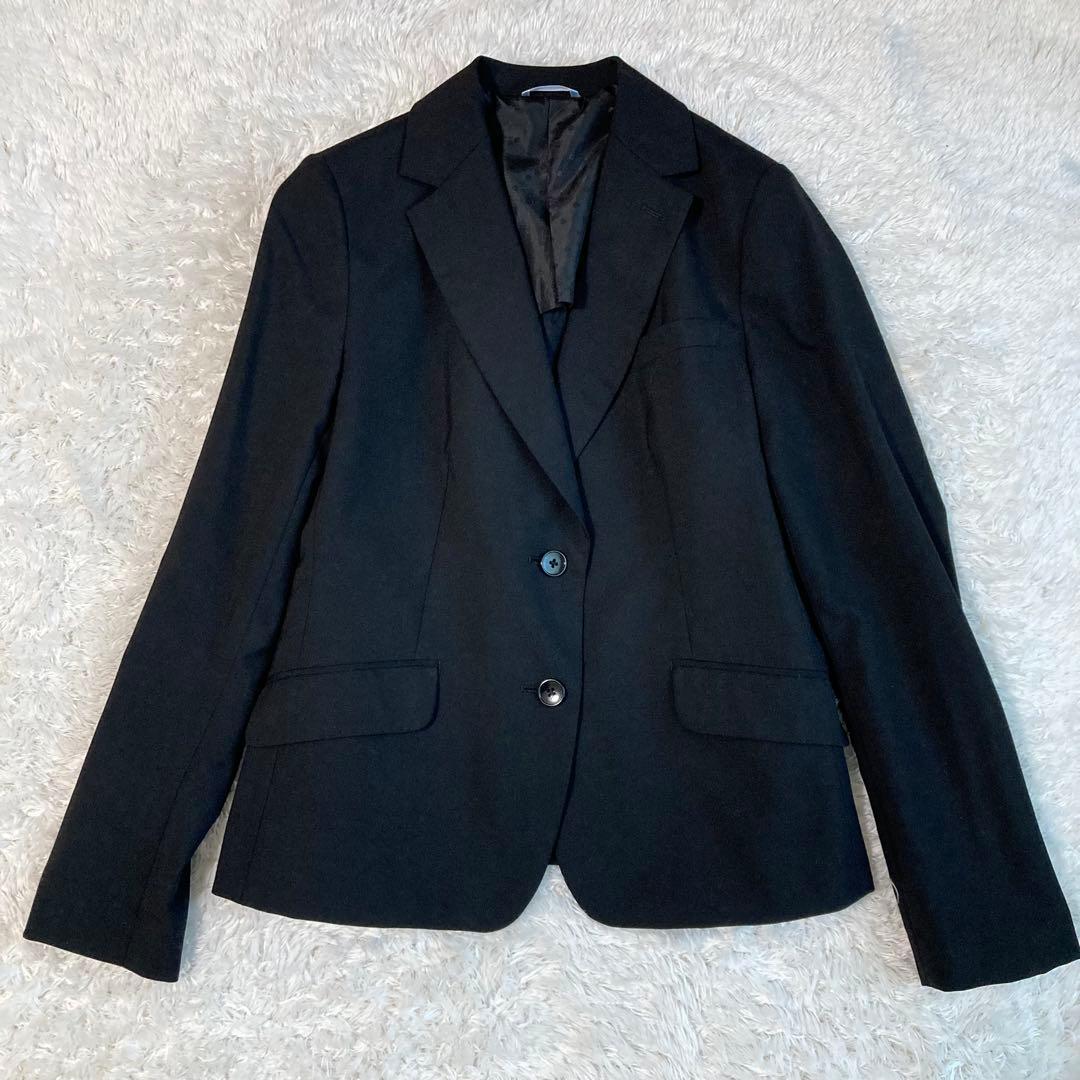 エヌラインプレシャス 洗える パンツスーツ 黒 無地 13号 大きいサイズ