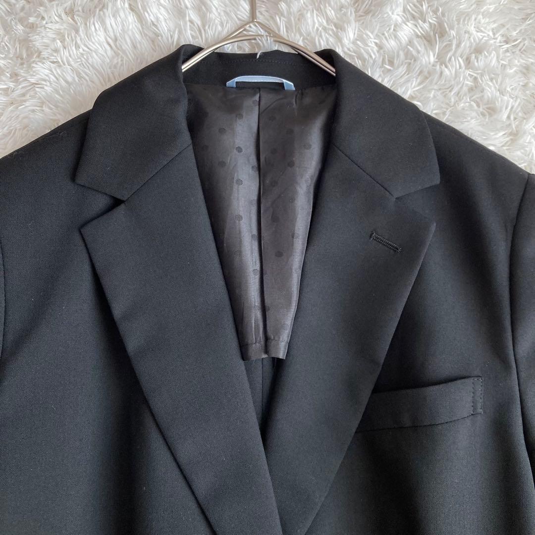 エヌラインプレシャス 洗える パンツスーツ 黒 無地 13号 大きいサイズ