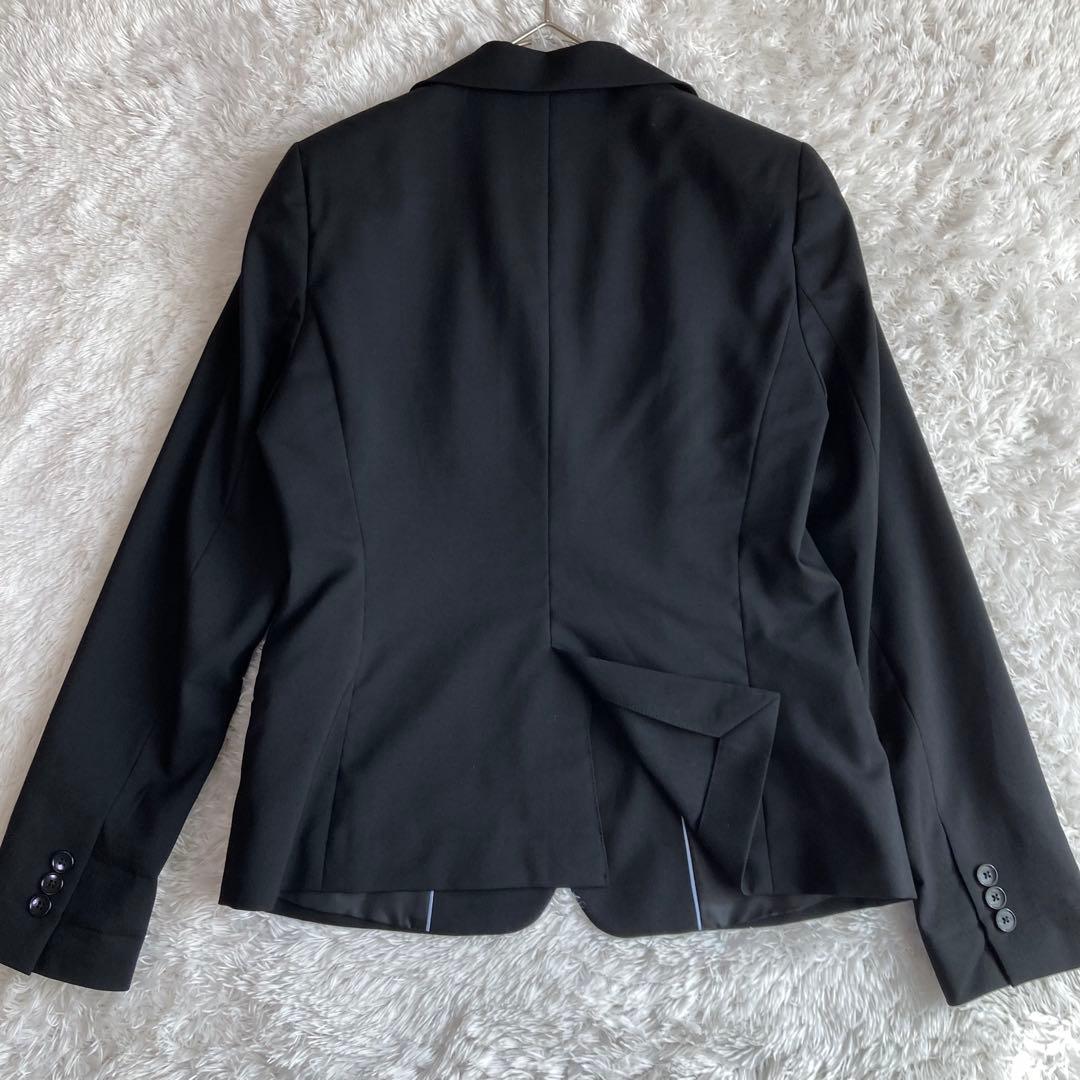 エヌラインプレシャス 洗える パンツスーツ 黒 無地 13号 大きいサイズ