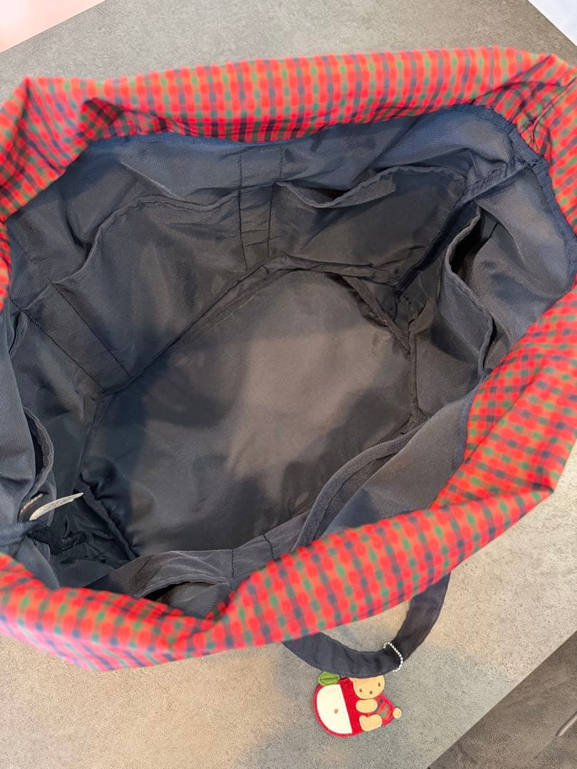 【現行品・美品】ファミリア マザーズバッグ 赤チェック