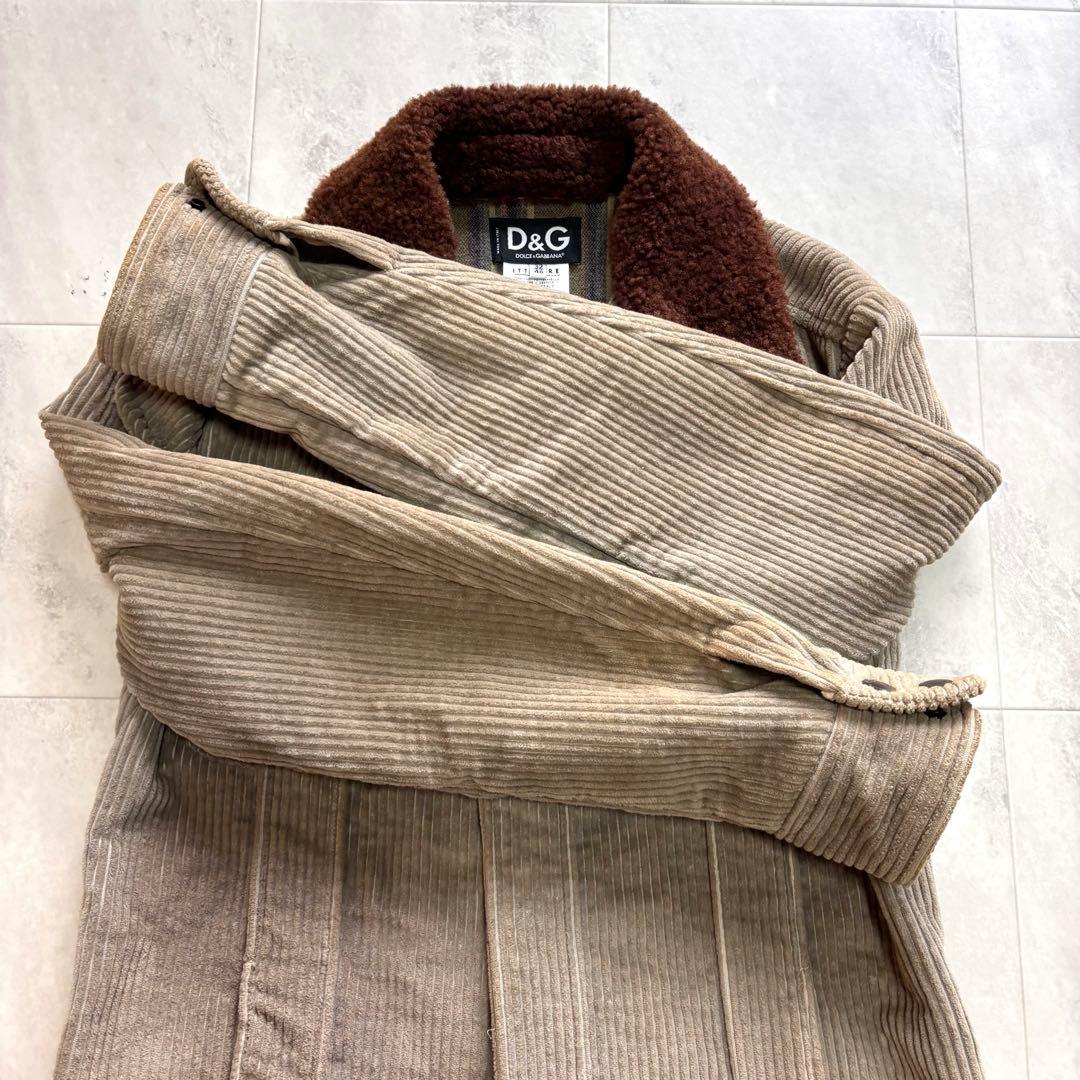 【archive】ドルチェ&ガッバーナ ムートン襟 コーデュロイブルゾン 46